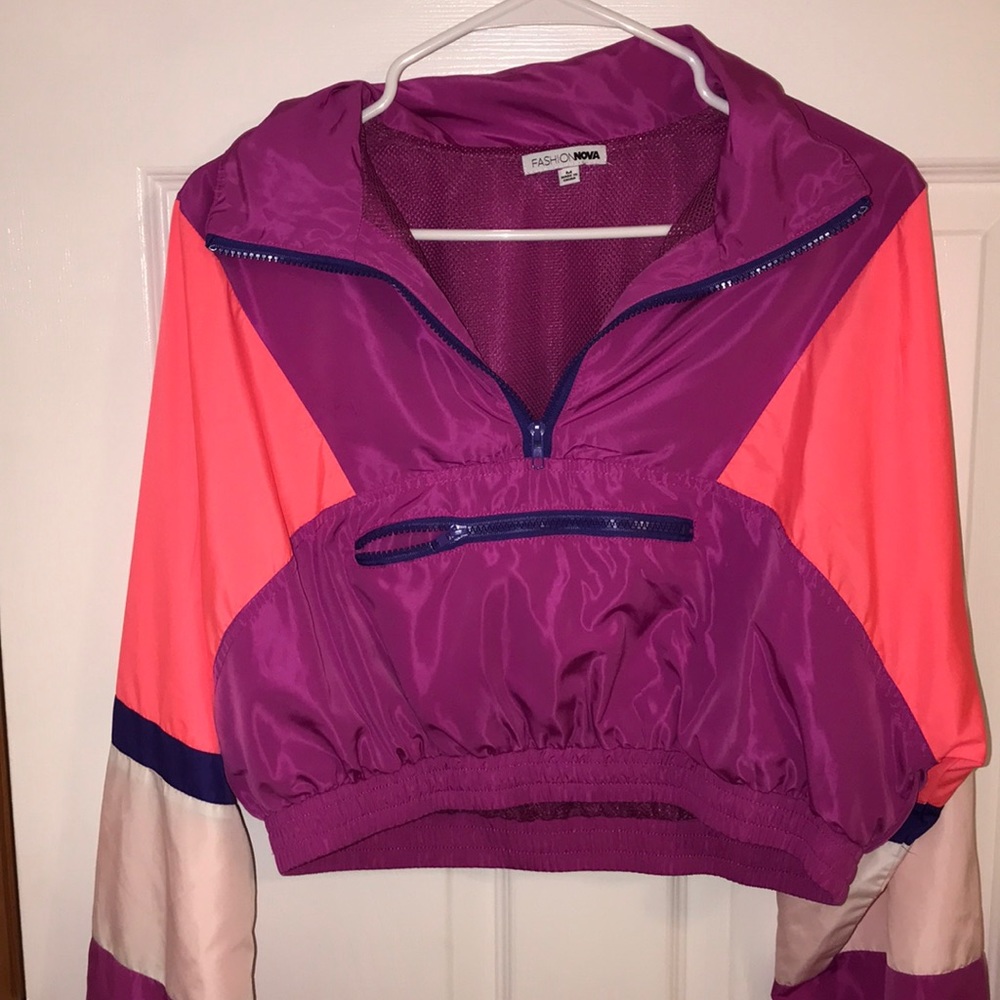 Crop two piece windbreaker